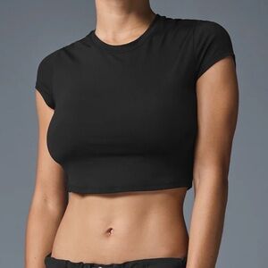 Alo Yoga Alosoft Crop Finesse Tee